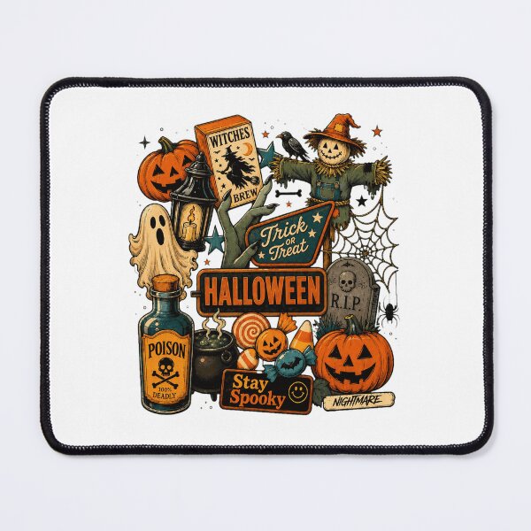 Item preview, Spooky Halloween Collage Art Print designed and sold by JosephPie12689.