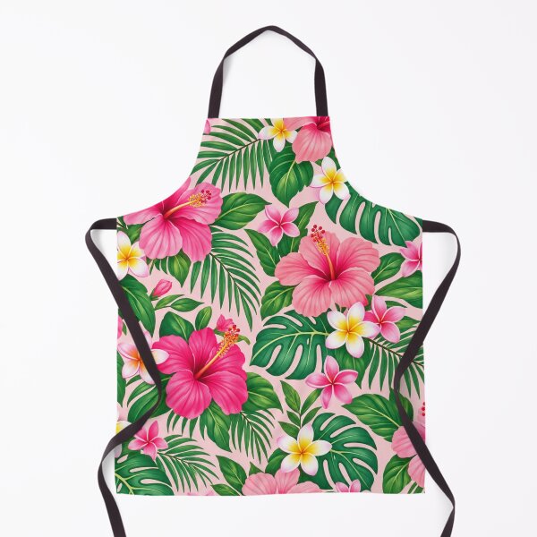 Item preview, Pink Tropical Hawaiian Floral, Hibiscus and Monstera Design designed and sold by Myra365Art.