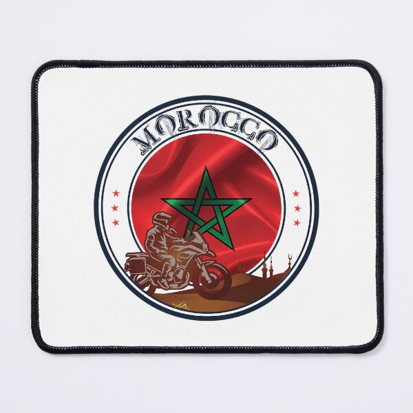 Item preview, Morocco Maroc Maroccan Flag Motorcycle designed and sold by OfficialPNGs.