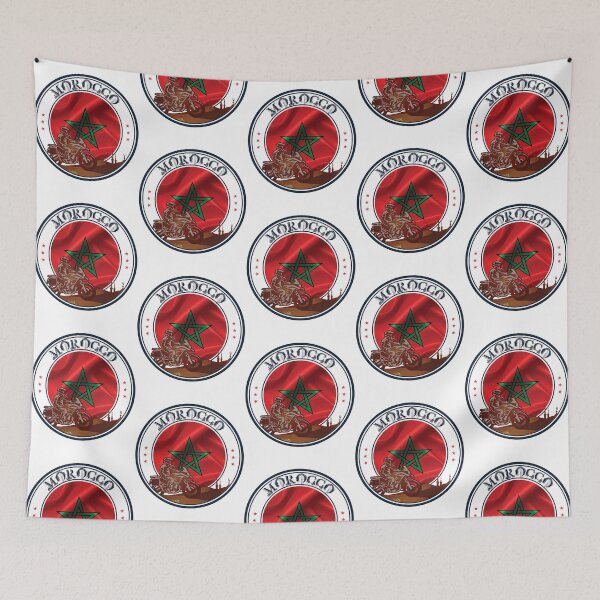 Item preview, Morocco Maroc Maroccan Flag Motorcycle designed and sold by OfficialPNGs.