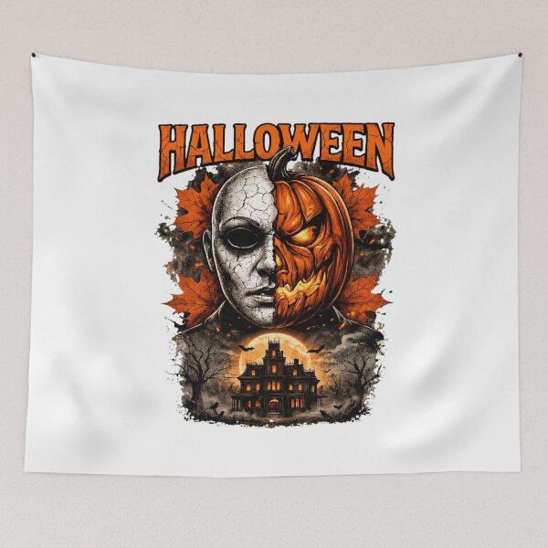 Item preview, Spooky Halloween Mask Pumpkin Haunted House  designed and sold by JosephPie12689.