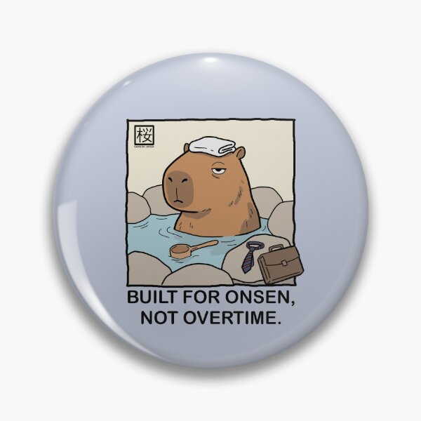 Item preview, Capybara Relaxing in Japanese Onsen designed and sold by SakuraHaven.