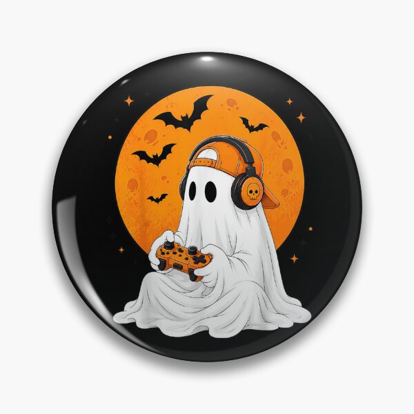 Aperçu de l'œuvre T-shirt d'Halloween Gamer Ghost créée et vendue par Minranshop.