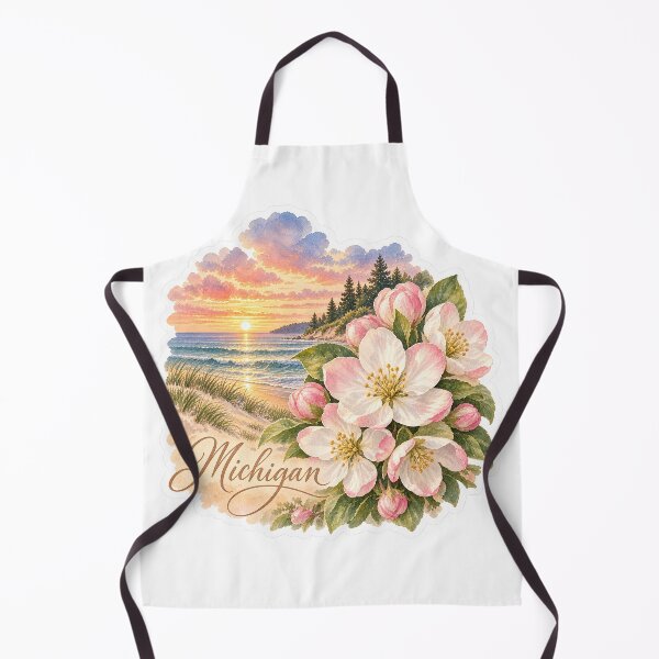 Item preview, Michigan Apple Blossoms Great Lakes Sunset designed and sold by Whimspired By Paxx.