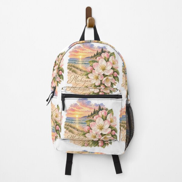 Item preview, Michigan Apple Blossoms Great Lakes Sunset designed and sold by Whimspired By Paxx.