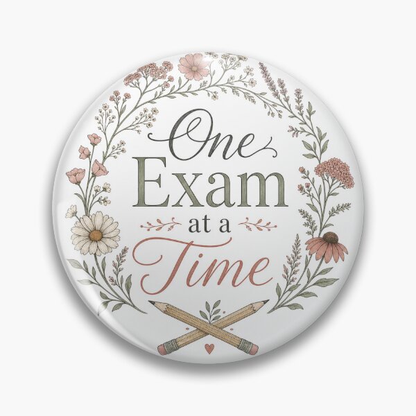 Item preview, One Exam at a Time – Wildflower Wreath designed and sold by BoosterShop.