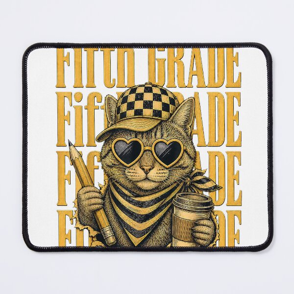 Item preview, Fifth Grade Teacher Student Cat Back to School T-Shirt designed and sold by Magoya Store ⭐⭐⭐⭐⭐.
