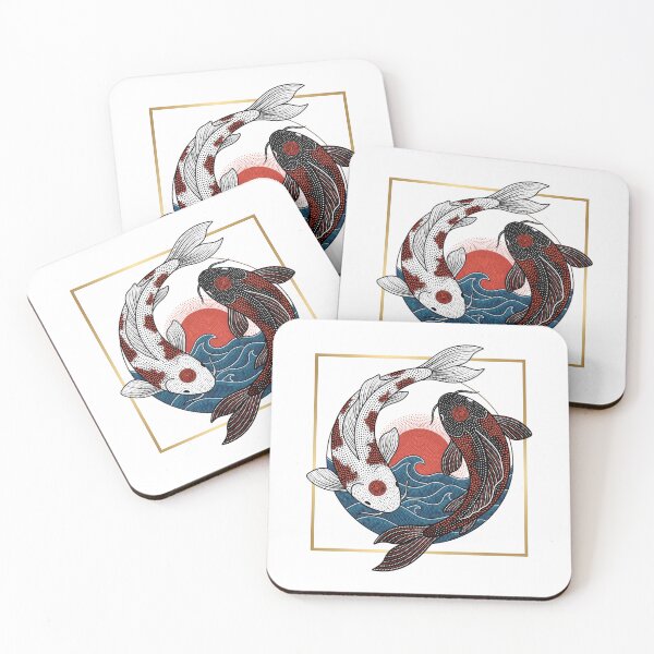 Item preview, Ying and Yang Koi Fish Illustration designed and sold by Museum Of Non-Existing Art.