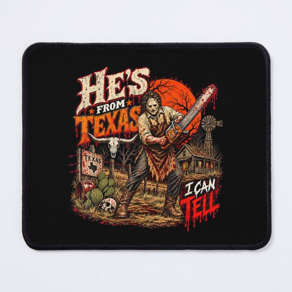 Item preview, Hes from Texas I Can Tell Chainsaw Horror Halloween designed and sold by Juansustait.