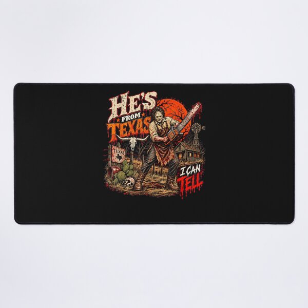Item preview, Hes from Texas I Can Tell Chainsaw Horror Halloween designed and sold by Juansustait.