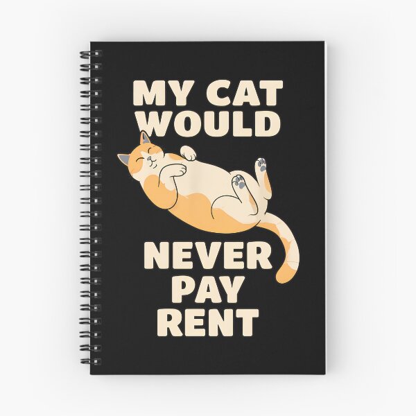 Item preview, Funny Cat Never Pay Rent Saying Graphic designed and sold by SoyLamderma.