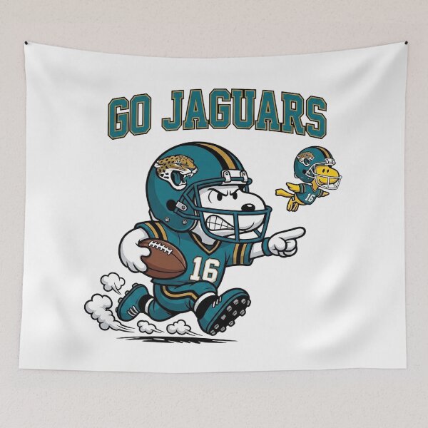 Item preview, Snoopy Go Jaguars Football Fan Art designed and sold by CaneufeyCip.