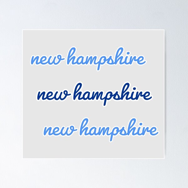 Item preview, New Hampshire x 3 cute font designed and sold by titanic415.