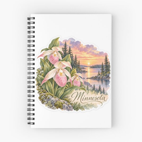 Item preview, Minnesota Pink Lady Slippers Northwoods Lake designed and sold by Whimspired By Paxx.