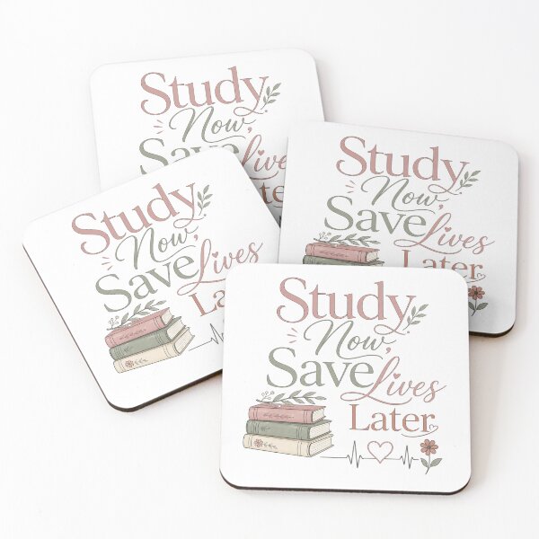 Artikelvorschau, Study Now Save Lives Later – Bücher und EKG entworfen und verkauft von BoosterShop.