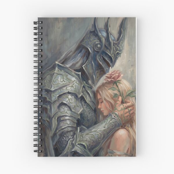 Item preview, Knight and Maiden with Rose | Dark Fantasy Romance Art designed and sold by HeavenRoad.