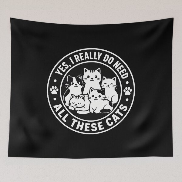 Item preview, Yes I Really Do Need All These Cats Emblem designed and sold by SoyLamderma.