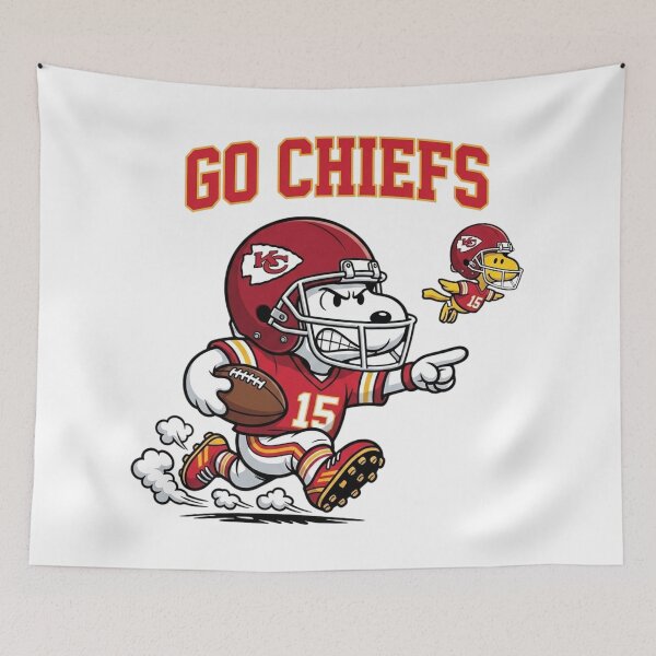 Item preview, Snoopy Go Chiefs Football Fan Art designed and sold by CaneufeyCip.