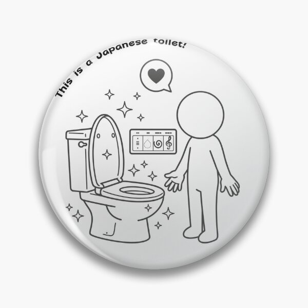Item preview, High Tech Japanese Bidet Toilet - Modern Culture Pictogram designed and sold by japan-picto.