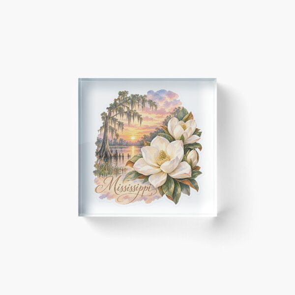 Item preview, Mississippi Magnolias Cypress Sunset designed and sold by Whimspired By Paxx.