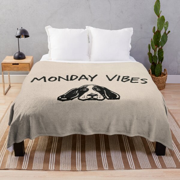 Item preview, Monday Vibes Funny Basset Hound Dog Sketch designed and sold by lautir.