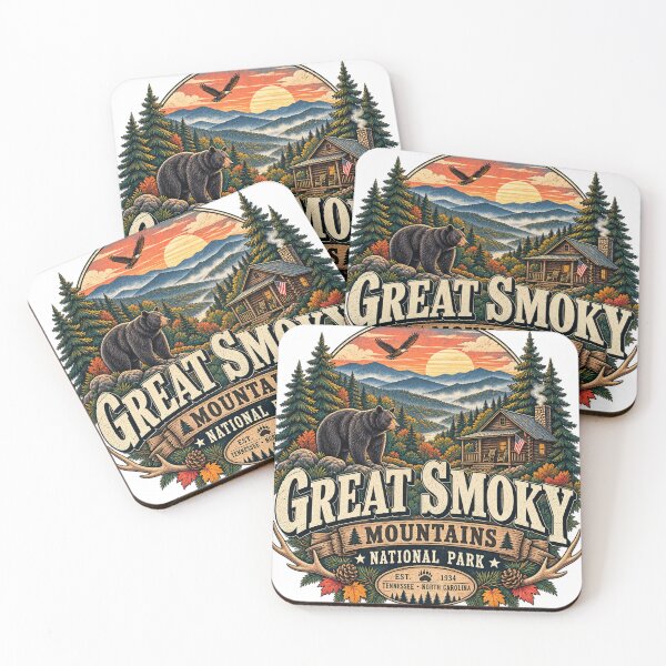Item preview, Great Smoky Mountains Vintage 90s National Park Retro Design designed and sold by CreativeNest Prints.