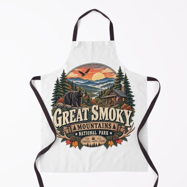Item preview, Great Smoky Mountains Vintage 90s National Park Retro Design designed and sold by CreativeNest Prints.