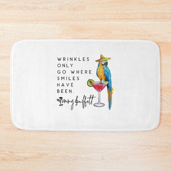Item preview, Wrinkles Only Go Where Smiles Have Been Jimmy Buffett Memorial Tropical Parrot #771 designed and sold by design-aas-sum.