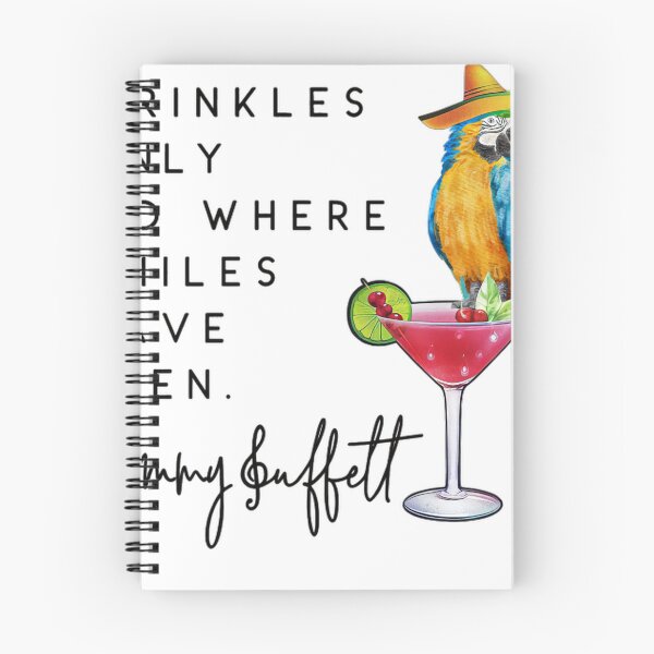 Item preview, Wrinkles Only Go Where Smiles Have Been Jimmy Buffett Memorial Tropical Parrot #771 designed and sold by design-aas-sum.