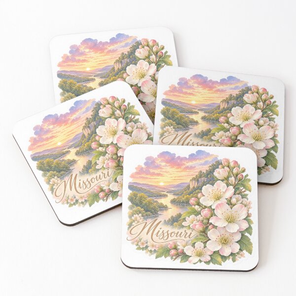 Item preview, Missouri Hawthorn Blossoms Ozark River designed and sold by Whimspired By Paxx.