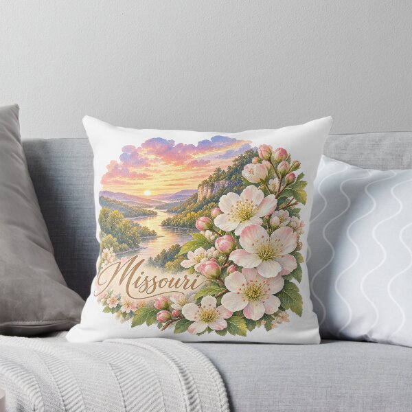 Item preview, Missouri Hawthorn Blossoms Ozark River designed and sold by Whimspired By Paxx.