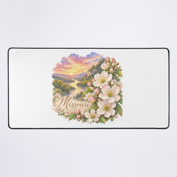 Item preview, Missouri Hawthorn Blossoms Ozark River designed and sold by Whimspired By Paxx.