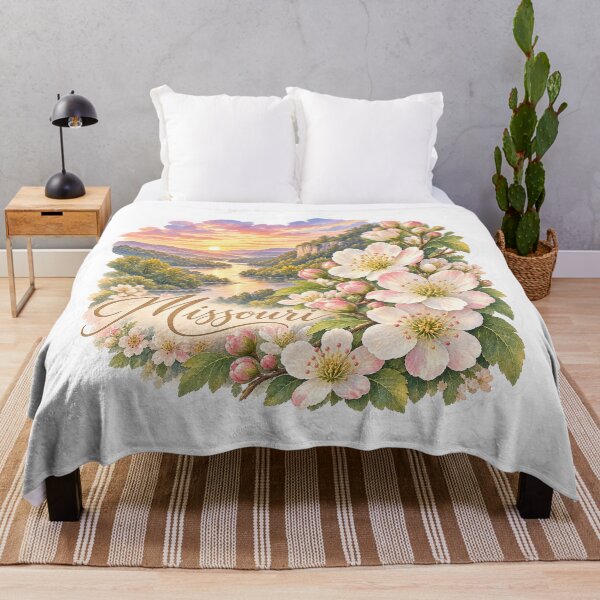 Item preview, Missouri Hawthorn Blossoms Ozark River designed and sold by Whimspired By Paxx.