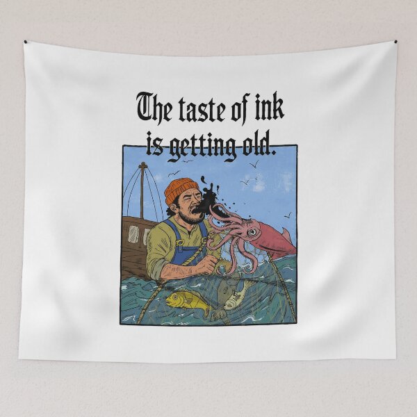 Item preview, Taste of Ink Getting Old Fisherman Squid designed and sold by JamesVela80988.