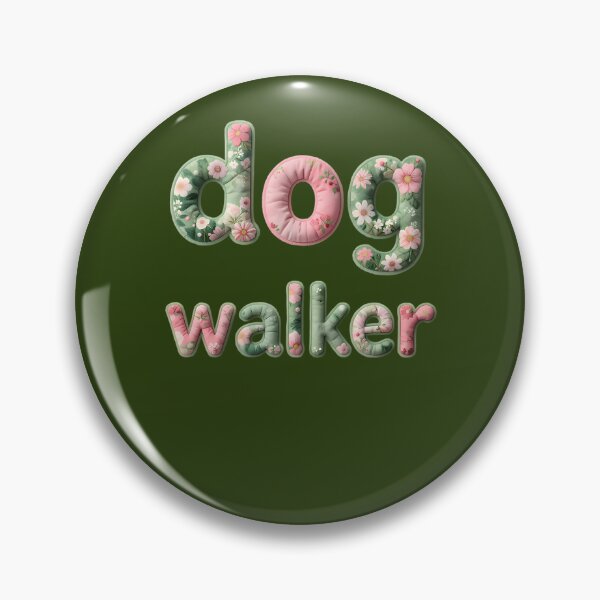 Item preview, Dog Walker - In Floral Faux Lettering 475 designed and sold by PeacockHub.