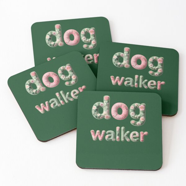 Item preview, Dog Walker - In Floral Faux Lettering 475 designed and sold by PeacockHub.