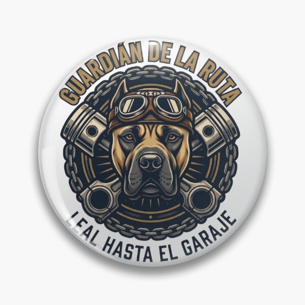 Item preview, Guardian of the Road - Presa Canario Biker Garage Emblem designed and sold by EfectoCreativo.
