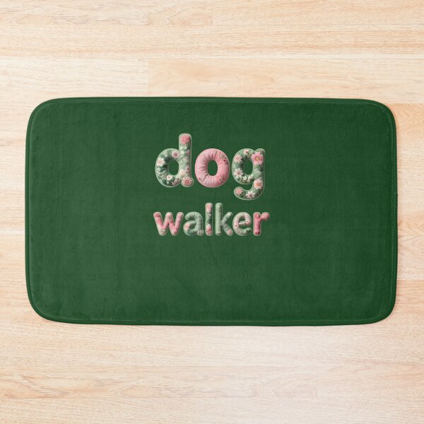 Item preview, Dog Walker - In Floral Faux Lettering 475 designed and sold by PeacockHub.