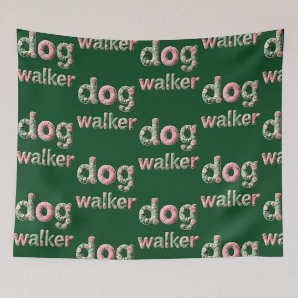 Item preview, Dog Walker - In Floral Faux Lettering 475 designed and sold by PeacockHub.