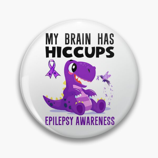 Item preview, Epilepsy Awareness My Brain Has Hiccups Purple Ribbon designed and sold by FinleyFamilyDes.