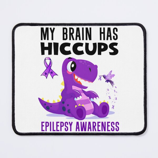 Item preview, Epilepsy Awareness My Brain Has Hiccups Purple Ribbon designed and sold by FinleyFamilyDes.