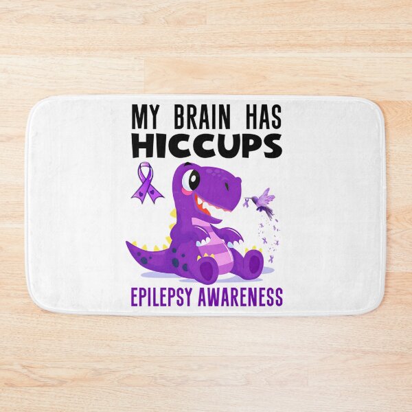 Item preview, Epilepsy Awareness My Brain Has Hiccups Purple Ribbon designed and sold by FinleyFamilyDes.