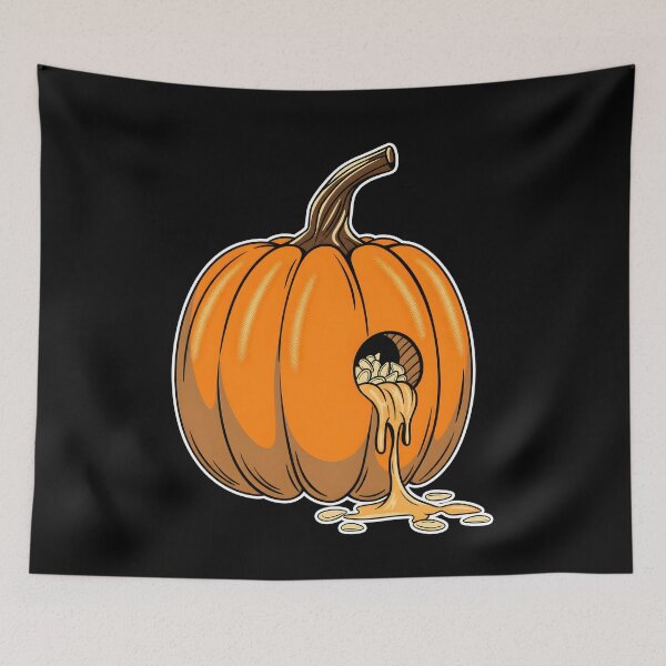 Item preview, Melting pumpkin with seeds Halloween autumn designed and sold by JanetWilli.