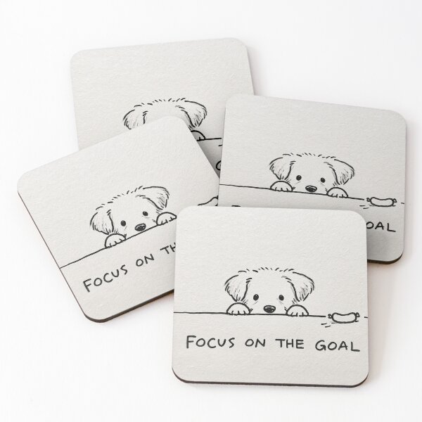 Item preview, Focus On The Goal Funny Golden Retriever Dog designed and sold by lautir.