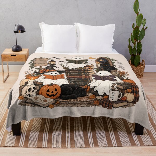 Item preview, Cozy Ghost Reading, Cute Halloween Book Lover, Books and Coffee Spooky Vibes, Ghost Reader Fall Bookish Aesthetic, Cozy Autumn Gift designed and sold by Quiajia.