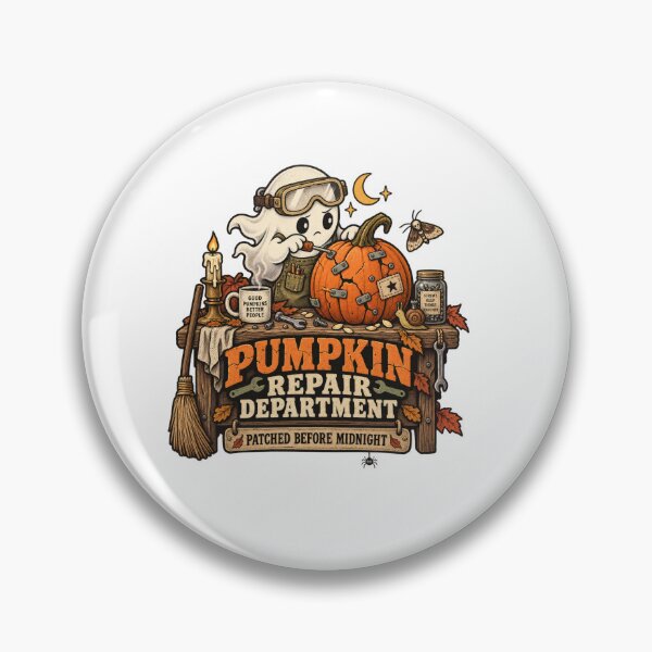 Item preview, Pumpkin Repair Department Patched Before Midnight designed and sold by Trendy-Artistry.