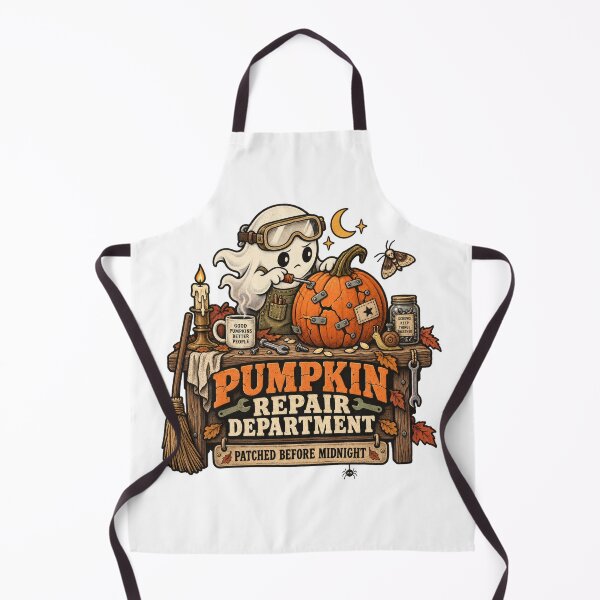 Item preview, Pumpkin Repair Department Patched Before Midnight designed and sold by Trendy-Artistry.