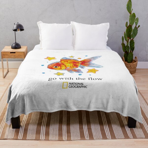 Item preview, National Geographic Goldfish Go With The Flow Vintage Graphic T-Shirt designed and sold by VelourEmber.