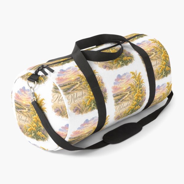 Item preview, Nebraska Goldenrod Prairie River Watercolor Sticker designed and sold by Whimspired By Paxx.