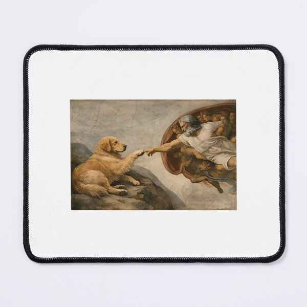 Item preview, Golden Retriever Creation Of Adam Art Parody | ⭐⭐⭐⭐⭐ Best Seller designed and sold by angeldustartist.